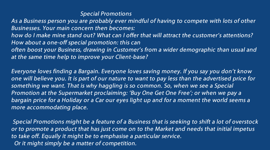 special promotion word